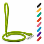 Load image into Gallery viewer, WAUDOG Rolled Leather Dog Leash 4Ft * 0.5 in for Small Medium and Large Dogs Heavy Duty Leather Puppy Leash for Outdoor Walking Running Training Strong Dog Leashes for Large Breed Dogs (Green)