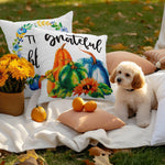 Load image into Gallery viewer, Fall Decoration Pumpkin Thankful Waterproof Throw Pillow 18 x 18 in Set of 4, Beautiful Cushion Covers for Autumn Thanksgiving Sofa Couch Decoration, Pillow Insert Included