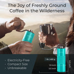 Load image into Gallery viewer, Manual Coffee Aqua Sky Color Stainless Steel Conical Burr Coffee Grinder Manual