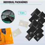 Load image into Gallery viewer, Microfiber Cleaning Cloth for Glasses Eyeglass Phone Screens 12 pcs Black Gray