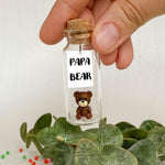 Load image into Gallery viewer, Gifts for Dad Personalized Present for Dads Birthday Classy Decorative Presents for Father Future Dad Gift (Brown Bear Papa Bear Message Bottle )