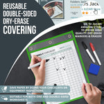 Load image into Gallery viewer, 5 Pack Dry Erase Pockets 10x13 Inch 3 Hole Clear Sheet Protector Pouches Dry Erase Pockets Reusable Sleeves Write and Wipe Pockets Pouches Plastic Sleeves for Paper Dry Erase Sheets