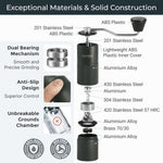 Load image into Gallery viewer, Manual Coffee Grinder Stainless Steel Conical Burr Coffee Grinder Manual with Adjustable Setting Double Bearing Hand Espresso Grinder Perfect for Home Office and Camping