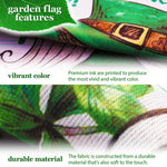 Load image into Gallery viewer, G128 Combo Pack: Garden Flag Stand Black 36 in x 16 in & Garden Flag Happy St. Patrick's Day Decoration Decoration Leprechaun Gnome 12x18 DoubleSided Blockout Fabric