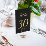 Load image into Gallery viewer, Black Table Numbers 1 30 for Wedding Reception with Gold Foil Table Number Cards 4x6 with Head & Gift Table Restaurant Table Numbers Wedding Numbers for Tables Card Stock Wedding Table Numbers
