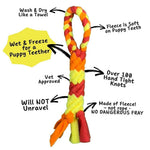 Load image into Gallery viewer, Orange Interactive Tug Toy for Dogs Mental Stimulation Toy Slow Play Treat Dispenser Brain Exercise for Puppies & Seniors Teething Relief Blue Orange Purple (Orange)