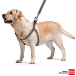 Load image into Gallery viewer, Grey Cotton Dog Harness Soft Eco Friendly Adjustable for Large Dogs L Size