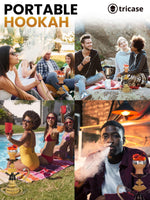 Load image into Gallery viewer, Gold Hookah set with everything Hookah Set 2 Hose Hookah – LilOne