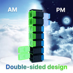 Load image into Gallery viewer, Extra Large Weekly Pill Organizer 2 Times a Day Green Blue XL Pill Case Am Pm