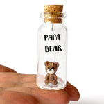 Load image into Gallery viewer, Gifts for Dad Personalized Present for Dads Birthday Classy Decorative Presents for Father Future Dad Gift (Brown Bear Papa Bear Message Bottle )
