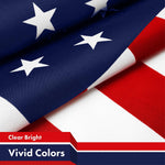 Load image into Gallery viewer, G128 5 Pack: American USA 51 Stars Flag 3x5 Ft LiteWeave Pro Series Printed 150D Polyester Indoor/Outdoor, Vibrant Colors, Brass Grommets, Thicker and More Durable Than 100D 75D Polyester