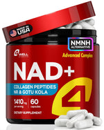 Load image into Gallery viewer, NAD Plus Supplement 1400mg NMNH Supplement Alternative Supports Healthy Aging Complex with Nicotinamide Riboside & Gotu Kola Collagen Formula for Energy Skin & Cognitive 60 Caps