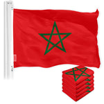Load image into Gallery viewer, Morocco Moroccan Flag 3x5 Ft 5Pack 150D Printed Polyester By G128