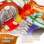 Load image into Gallery viewer, Garden Flag Welcome Gnome with Coffee at Harvest 12x18 Blockout Fabric