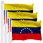 Load image into Gallery viewer, 3 Pack: Venezuela Venezuelan Flag 3x5 Ft Printed 150D Polyester Indoor/Outdoor, Vibrant Colors, Brass Grommets, Quality Polyester, Much Thicker More Durable Than 100D 75D Polyester