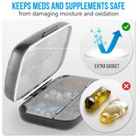 Load image into Gallery viewer, Airtight Pill Organizer Box Large Pill Dispenser for Home Travel 8 Compartment