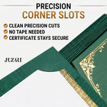 Load image into Gallery viewer, 50 Pack Premium Green Certificate Holders 8.5 x 11 inch Heavyweight 300gsm Cardstock Diploma Holder & Certificate Folder Award Certificate Folders for Graduation with Gold Foil Diploma Cover