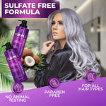 Load image into Gallery viewer, Purple Shampoo and Conditioner Set 14 Fl Oz Set of 2 Sulfate Free Formula for Women and Men For Toning and Balancing Brassy Blonde Silver and Gray Hair