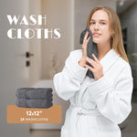 Load image into Gallery viewer, Gray Bath Towel Set of 6 Cotton 100% Highly Absorbent Towels for Bathroom 2 Luxury Bath Towels 650GSM 2 Hand Towels 2 Washcloths