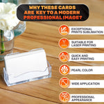 Load image into Gallery viewer, 100 Pcs Sublimation Business Card Blanks – Double Sided Aluminum Alloy Cards Pearl Color Thin &amp; Smooth Sublimation Blanks for Printing &amp; Personalization