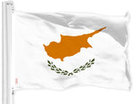 Load image into Gallery viewer, G128 Combo Pack: American USA Flag 3x5 Ft &amp; Cyprus Cypriot Flag  Both LiteWeave Pro Series Printed 150D Polyester, Brass Grommets