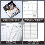 Load image into Gallery viewer, 2026 Appointment Book Planner 6.5 x 8.5 inch Large Black Tabbed Daily Hourly Weekly Planner Schedule Book 30 Minute time Slots Business &amp; Personal Planner Jan 2026 Dec 2026