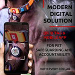 Load image into Gallery viewer, Waterproof Dog Collar 12-19 inch Neck x 1 inch Wide Plastic Buckle Adjustable Dog Collar for Large Dogs Small and Medium Dogs Breakaway Dog Collar Waterproof with Plastic Buckle and QR Dog Tag Boy &amp; Girl Dog Collars (Orange)