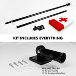 Load image into Gallery viewer, G128 Combo Pack: 6 Ft Tangle Free Aluminum Spinning Flagpole (Black) &amp; Tonga Tongan Flag 3x5 Ft, LiteWeave Pro Series Printed 150D Polyester  Pole with Flag Included