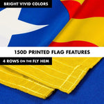 Load image into Gallery viewer, Flag Pole 6FT Silver Tangle Free &amp; Blue Estelada Flag 3x5 Ft Combo Printed 150D Polyester By G128
