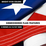 Load image into Gallery viewer, G128 Combo Pack: 6 Ft Tangle Free Aluminum Spinning Flagpole (White) &amp; Chile Chilean Flag 3x5 Ft, ToughWeave Series Embroidered 300D Polyester  Pole with Flag Included