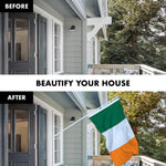 Load image into Gallery viewer, G128  6 Feet Tangle Free Spinning Flagpole (White) Ireland Brass Grommets Printed 3x5 ft (Flag Included) Aluminum Flag Pole