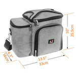 Load image into Gallery viewer, Large Meal Prep Lunch Box Insulated Lunch Box For Women Men Gray Color
