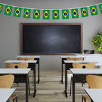 Load image into Gallery viewer, G128 Brazil Brazilian Bunting Banner  Flag 8.2 x 5.5 Inch, Full String 33 Feet  Printed 150D Polyester, Decorations For Bar, School, Festival Events Celebration