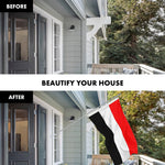 Load image into Gallery viewer, Flag Pole 6FT Silver Tangle Free &amp; Yemen Yemeni Flag 3x5 Ft Combo Printed 150D Polyester By G128