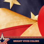 Load image into Gallery viewer, G128 3 Pack: American USA TeaStained Windsock  60 Inch  Embroidered 420D Polyester  Patriotic Decor, Embroidered Design, Indoor/Outdoor, Brass Grommets