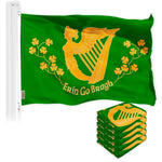 Load image into Gallery viewer, G128 5 Pack: Erin Go Bragh Flag  3x5 Ft  LiteWeave Pro Series Printed 150D Polyester  Country Flag, Indoor/Outdoor, Vibrant Colors, Brass Grommets, Thicker and More Durable Than 100D 75D Polyester