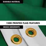 Load image into Gallery viewer, G128 Combo Pack: 6 Feet Tangle Free Spinning Flagpole (Black) Solid Dark Green Solid Dark Green Flag 3x5 ft Printed 150D Brass Grommets (Flag Included) Aluminum Flag Pole