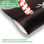 Load image into Gallery viewer, G128 Combo Pack: Garden Flag Stand Black 36 in x 16 in &amp; Garden Flag Christmas Decoration Joyful Santa 12x18 DoubleSided Blockout Fabric