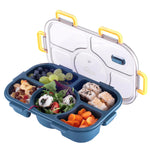 Load image into Gallery viewer, Blue Bento Box Simple &amp; Easy Leak Proof BPA Free 5 Compartment 50 Ounces