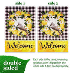 Load image into Gallery viewer, Garden Flag Welcome Bird with Fruit Wreath 12x18 Inch Bird Yellow Printed