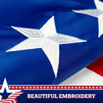 Load image into Gallery viewer, G128 3Pack: Betsy Ross Pull Down Bunting Flag  1.67x8 Ft  Embroidered Polyester