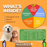 Load image into Gallery viewer, Skin and Coat Supplement with Fish Oil and Omega 3 for Dogs and Cats Dog Itch