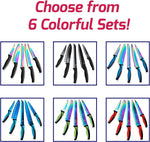 Load image into Gallery viewer, Kitchen Knife Set Professional Titanium Coated Stainless Steel Blades Dishwasher Safe Safety Sheaths 5 Knives
