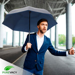 Load image into Gallery viewer, Reverse Umbrella with Sturdy Shaft 8 Reinforced Ribs Teflon Coating Black Navy