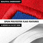 Load image into Gallery viewer, G128 Combo Pack: 6 Ft Tangle Free Spinning Flagpole (Silver) &amp; Christian Flag 3x5 Ft Embroidered 220GSM Spun Polyester, Brass Grommets (Flag Included) Aluminum Flag Pole