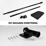 Load image into Gallery viewer, 6 Feet Tangle Free Spinning Flagpole (Black) All Black USA American Flag Brass Grommets Embroidered 3x5 ft (Flag Included) Aluminum Flag Pole