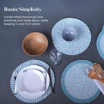 Load image into Gallery viewer, The Fine Living Co. Braided Cotton Placemats (Set of 6 13.5 Inches) Washable Anti Slip Heat Resistant Mats Boho Woven Round Table Mats for House Decor Kitchen and Dining