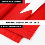 Load image into Gallery viewer, G128 Combo Pack: 6 Ft Tangle Free Aluminum Spinning Flagpole (Black) &amp; Canada Canadian Flag 3x6 Ft, ToughWeave Series Embroidered 300D Polyester  Pole with Flag Included