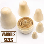 Load image into Gallery viewer, Blank Nesting Dolls Set 6 pcs Unpainted Russian Nesting Dolls Matryoshka DIY
