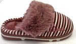 Load image into Gallery viewer, Women's Knit and Faux Fur Pink Comfort House Shoes Slippers 7.5 US size